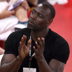 L'acteur français et co-président du Paris Basketball Omar Sy assiste au match 4 de basket-ball de la finale du Championnat de France Elite entre l'AS Monaco et le Paris Basketball (80-74) à la Salle Gaston Medecin, à Monaco, le 22 juin 2025. Stephane Pillaud/Psnewz/Bestimage