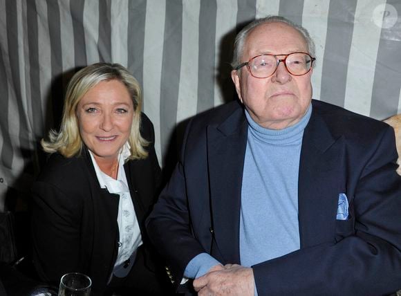 Marine Le Pen, Jean-Marie Le Pen - Inauguration de la 50 eme edition de la Foire du Trone a Paris. Le 29 mars 2013