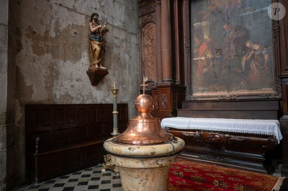 Vue intérieure de la basilique Sainte-Marie-Madeleine, troisième tombeau de la chrétienté contenant les reliques de Marie-Madeleine, apôtre du Christ à Saint-Maximin-la-Sainte-Baume, France le 02 février 2025. Photo par Laurent Coust/ABACAPRESS.COM