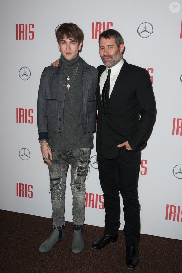 Gabriel-Kane Day-Lewis et le réalisateur Jalil Lespert assistant à la première de 'Iris' qui s'est tenue au Gaumont Marignan à Paris, France, le 14 novembre 2016. Photo Nicolas Genin/ABACAPRESS.COM