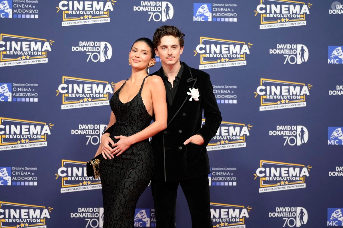 Photo : Timothée Chalamet et sa compagne Kylie Jenner à la cérémonie ...