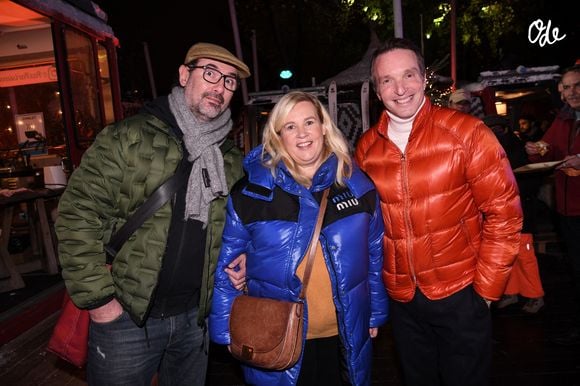 Paul Pairet, Hélène Darroze, Stéphane Rotenberg - Inauguration de la saison hivernale "Chez Monix" au restaurant "Le Splash" à Asnières-sur-Seine le 25 novembre 2021. © Rachid Bellak/Bestimage