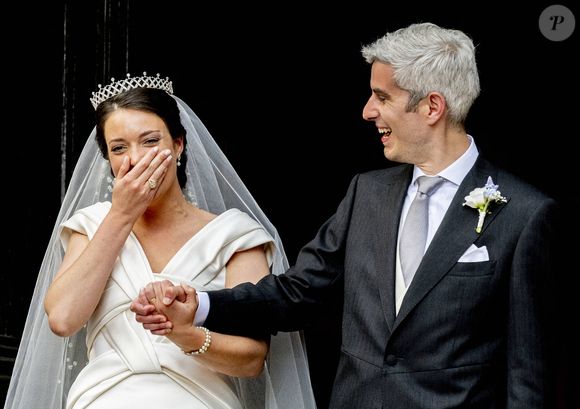 Princesse Alexandra - Mariage de la princesse Alexandra de Luxembourg et Nicolas Bagory à l’église Saint-Trophyme de Bormes-les-Mimosas. Le 29 avril 2023. © Dana Press / Bestimage