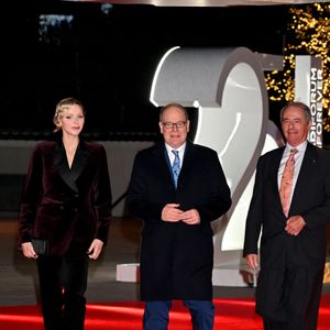 Le prince Albert II de Monaco et la princesse Charlene ont célébré les 25 ans du Grimaldi Forum et inauguré l'extension de l'espace d'exposition accompagné par M. Pierre André Chiappori représentant le ministre d'Etat de la Principauté, M. Henri Fissore, le président du Grimaldi, et de Mme Sylvie Biancheri, la directrice générale, à Monaco le 16 janvier 2025 © Bruno Bebert/Bestimage
