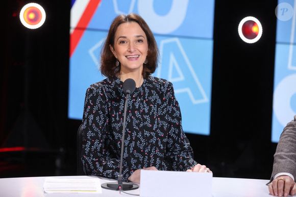 Exclusive - Barbara Lefebvre à l'émission 'Les Grandes Gueules' sur RMC, à Paris, France, le 25 avril 2022. Photo by Jerome Domine/ABACAPRESS.COM