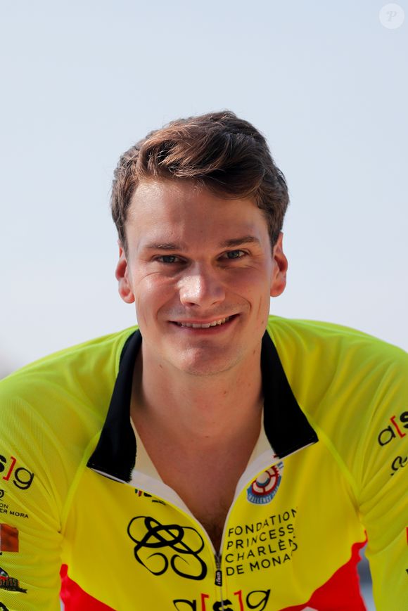Yannick Agnel lors du Water Bike Challenge, au profit de la Fondation princesse Charlene de Monaco au départ du Yacht Club de Monaco le 17 juin 2018. © Claudia Albuquerque/Bestimage