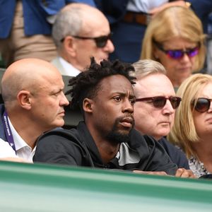 Gaël Monfils dans les tribunes du tournoi de Wimbledon 2019 à Londres, le 11 juillet 2019. Photo : Chryslene Caillaud / Panoramic / Bestimage