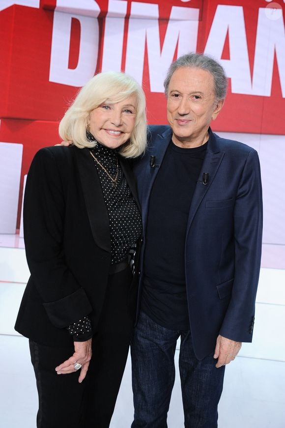 Exclusif - Michele Torr et Michel Drucker - Enregistrement de l'émission Vivement dimanche au studio Gabriel, présentée par M.Drucker et diffusée sur France 3 le 8 octobre 2023.
© Guillaume Gaffiot / Bestimage