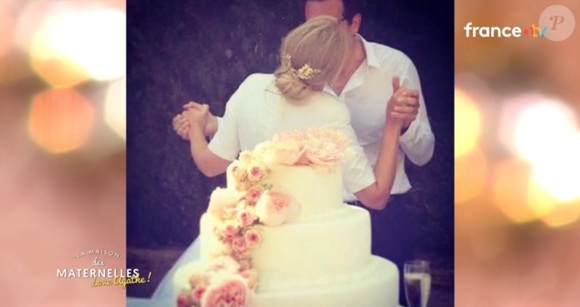 Agathe Lecaron surprise par son mari pour sa dernière dans "Les Maternelles"