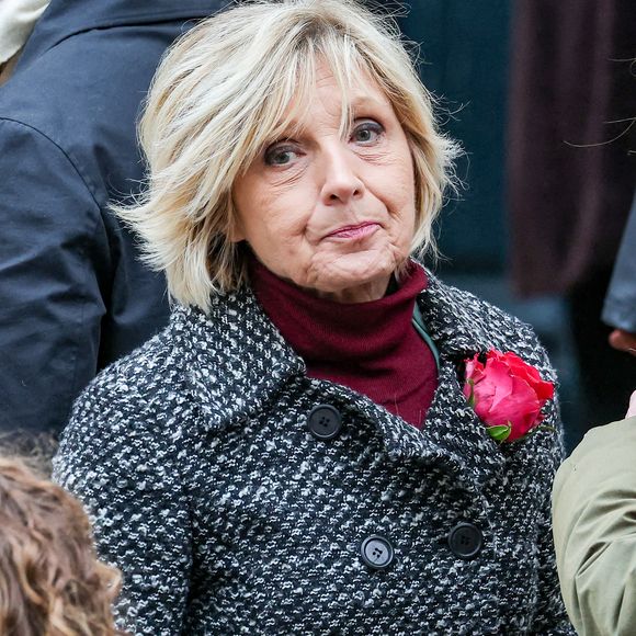 Evelyne Dhéliat - Arrivées aux obsèques de C.Laborde en l’église Saint-Roch à Paris, le 6 février 2025. 
© Jacovides - Moreau / Bestimage
