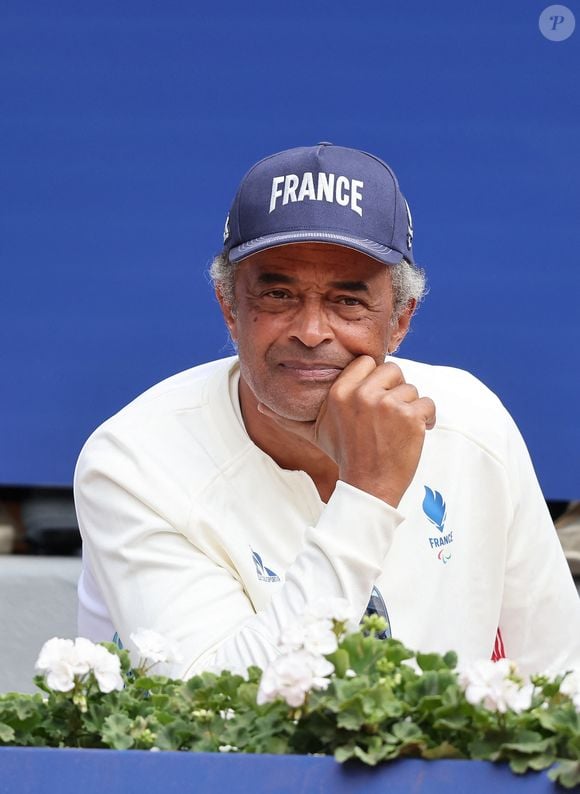 Yannick Noah, coach de l'équipe de France paralympique de tennis fauteuil lors de la rencontre de tennis fauteuil entre S.Houdet et M.delaPuente en quart de finale des jeux paralympiques Paris 2024 le 4 septembre 2024. © Dominique Jacovides / Bestimage