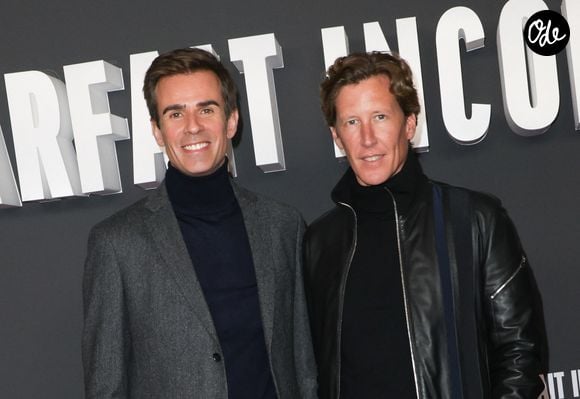 Jean-Baptiste Marteau et son compagnon Jean de Reynal - Avant-première du film "Un parfait inconnu" au Grand Rex à Paris le 15 janvier 2025. © Coadic Guirec/Bestimage