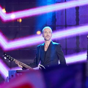 Exclusif - Calogero - Enregistrement de l'émission "Tous avec les bleus, le concert événement", diffusée en direct sur TF1 le 12 octobre 2023, au Village Rugby, place de la Concorde, à Paris. © Cyril Moreau-Veeren / Bestimage
