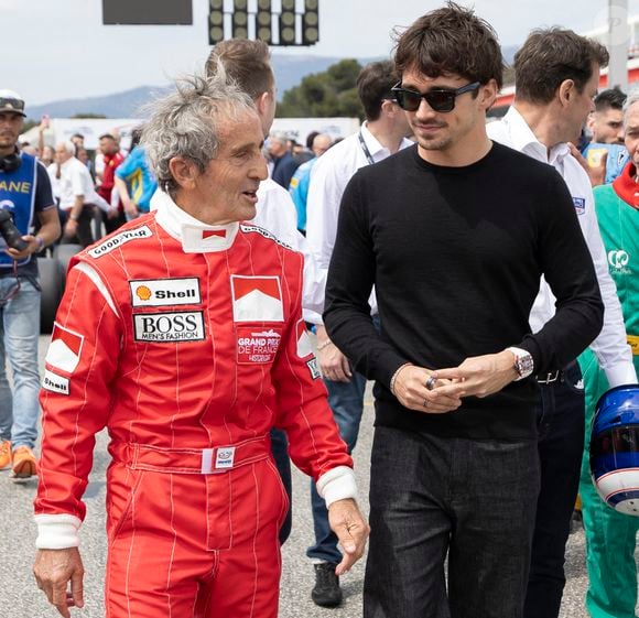 Alain Prost et Charles Leclerc, pendant le Grand Prix de France au Circuit Paul Ricard du Castellet, France - © DPPI / PsnewZ / Bestimage