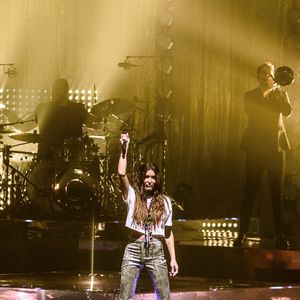 La chanteuse française Jenifer en concert à Bruxelles, Belgique, le 25 mars 2023. Photo par Jean Marc Quinet/Reporters/ABACAPRESS.COM