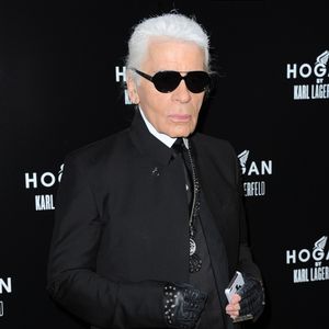 Karl Lagerfeld à la présentation de la collection de prêt-à-porter Hiver 2012 The Hogan. © Guillaume Gaffiot /Bestimage