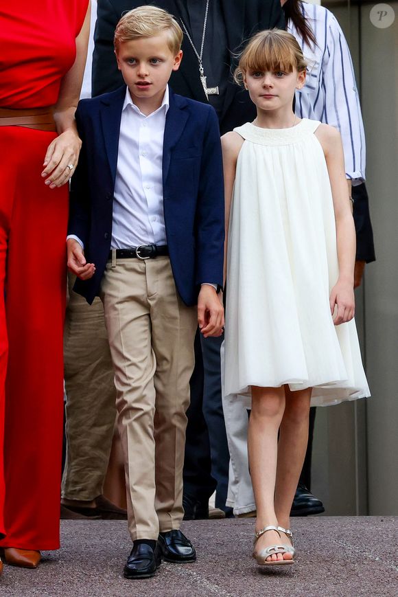 Traditionnel Pique Nique des Monégasques "U Cavagnetu" dans le Parc princesse Antoinette, en présence du prince et de la princesse de Monaco accompagnés par leurs enfants le prince Jacques de Monaco, marquis des Baux, et La princesse Gabriella de Monaco, comtesse de Carladès, à Monaco, le 7 septembre 2024. © Claudia Albuquerque/Bestimage