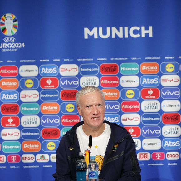 Didier Deschamps lors d'une conférence de presse à l'Allianz Arena de Munich en Allemagne le 8 juillet 2024. © Elyxandro Cegarra/Panoramic/Bestimage
