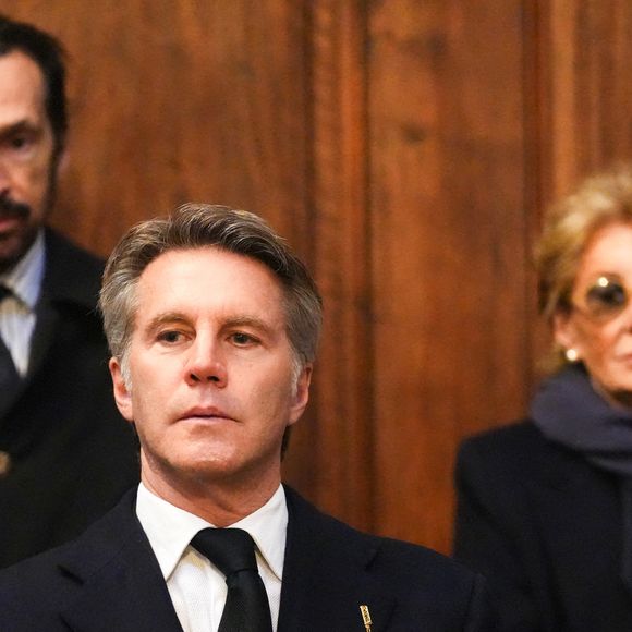 Le prince Emmanuel-Philibert de Savoie, prince de Venise et de Piémont, duc de Savoie et Marina Ricolfi-Doria au rassemblement pour le prince Victor-Emmanuel à la basilique Superga à Turin en Italie, le 1er février 2025  © Lucia Sabatelli/Bestimage