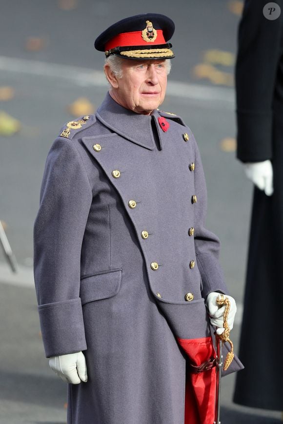 Le roi Charles III d'Angleterre - Cérémonie du dimanche du Souvenir au Cénotaphe à Londres, le 9 novembre 2025. Photo par Julien Burton / Bestimage