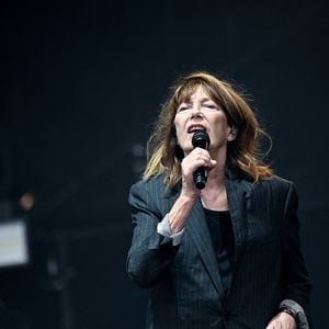 Jane Birkin et Etienne Daho sur la scène du festival des Francofolies 2021 à la Rochelle, le 12 juillet 2021. (MPP / Bestimage).