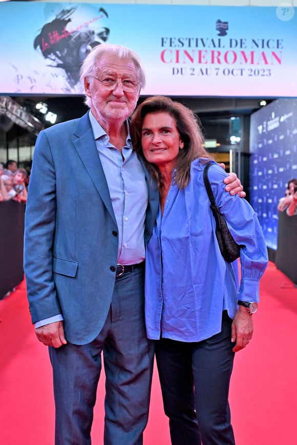 Pierre Gagnaire et sa femme Sylvie durant la cérémonie de clôture et remise des prix de la 5eme édition du Nice Festival CinéRoman au cinéma Pathé Gare du Sud à Nice, le 7 octobre 2023. © Bruno Bebert/Pool Nice/Bestimage