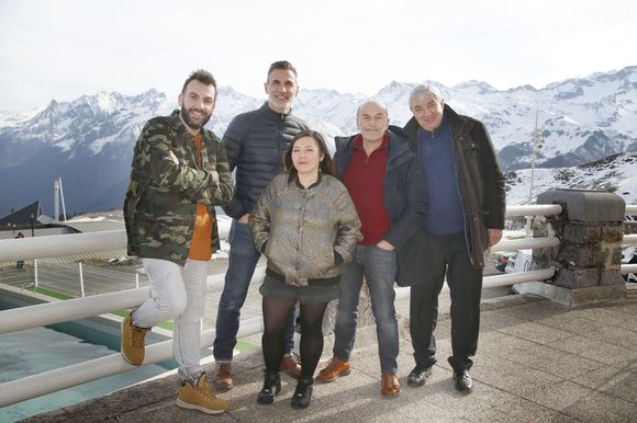 Laurent Ournac, Patrick Guérineau, Candiie, Patrick Paroux, Thierry Heckendorn de Camping Paradis - Photocall lors du 22ème Festival des créations télévisuelles de Luchon. Le 8 février 2020
© Christophe Aubert via Bestimage