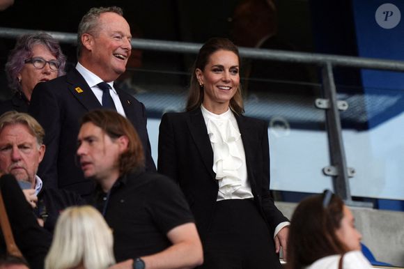 La Princesse de Galles dans les tribunes lors du match de poule A de la Coupe du monde féminine de rugby 2025 à l'American Express Stadium, Brighton. Samedi 6 septembre 2025. Photo by Ben Whitley/PA Wire/ABACAPRESS.COM