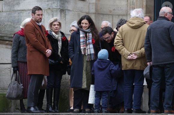 Gabriele Laborde arrive à la cérémonie d'enterrement de Catherine Laborde à l'église Saint-Roch à Paris, France, le 6 février 2025. L'emblématique présentatrice météo de TF1 est décédée le 28 janvier 2025 à l'âge de 73 ans, des suites d'une démence à corps de Lewy, une maladie neurodégénérative dont Catherine Laborde souffrait depuis 2014. Photo by Nasser Berzane/ABACAPRESS.COM