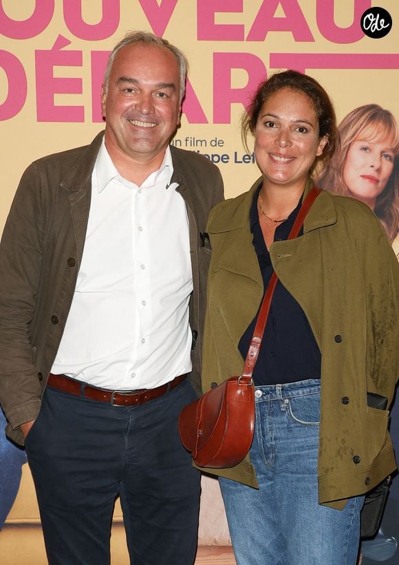 Olivier Truchot et sa compagne Mariam Pirzadeh se sont mariés vendredi 19 juin 2026 à la mairie du 7ème à Paris  - Olivier Truchot et Mariam Pirzadeh - Avant-première du film "Nouveau départ" à l'UGC Ciné Cité les Halles à Paris 18 septembre 2023. © Coadic Guirec/Bestimage