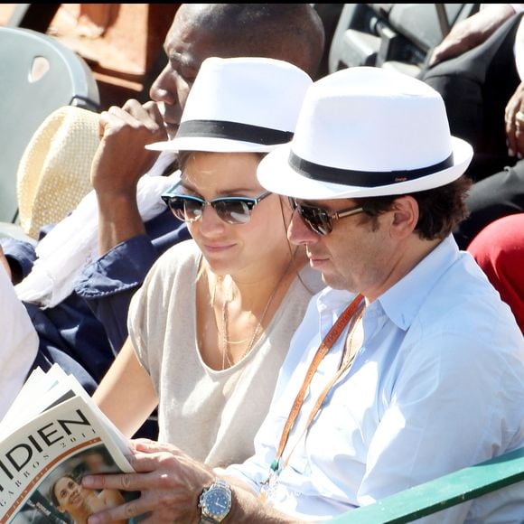 Celine Bosquet et Patrick Bruel - people à la quinzième journée des Internationaux de France de tennis de Roland Garros 2011. Rindoff-Jacovides / Bestimage