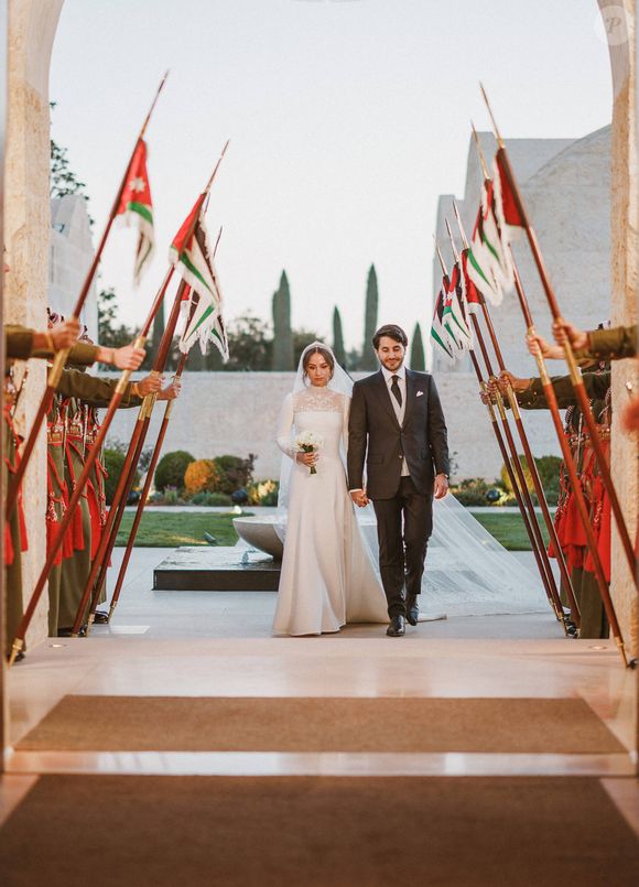 La princesse Iman de Jordanie, Jameel Alexander Thermiotis - Mariage de la princesse Iman de Jordanie avec Jameel Alexander Thermiotis au palais Beit al-Urdon à Amman en Jordanie le 12 mars 2023. Dana Press / Bestimage