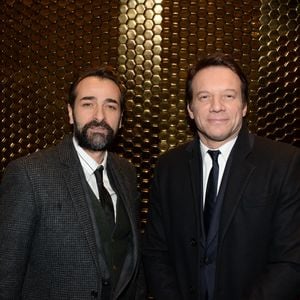 Mikael Fitoussi et Samuel Le Bihan - 11ème cérémonie des Globes de Cristal au Lido à Paris, le 30 janvier 2017. © Rachid Bellak/Bestimage