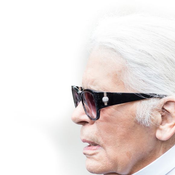 Karl Lagerfeld au défilé de mode Dior Hommes printemps-été 2017 au Tennis Club de Paris, le 25 juin 2016. Agence / Bestimage