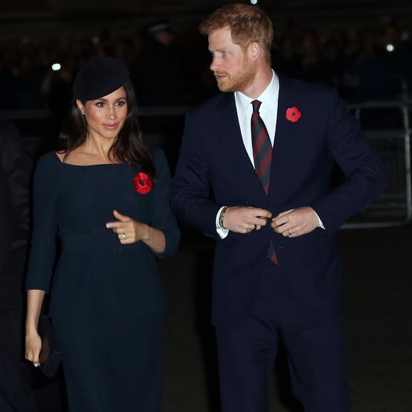 Le prince Harry, duc de Sussex, et Meghan Markle, duchesse de Sussex à l'abbaye de Westminster pour un service commémoratif pour le centenaire de la fin de la Première Guerre Mondiale à Londres, le 11 novembre 2018.

AGENCE / BESTIMAGE