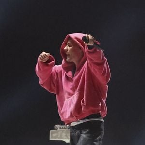 Justin Bieber le deuxième jour du premier week-end du 2026 Coachella Valley Music and Arts Festival à Indio, en Californie. Le 11 avril 2026. © Backgrid USA / Bestimage