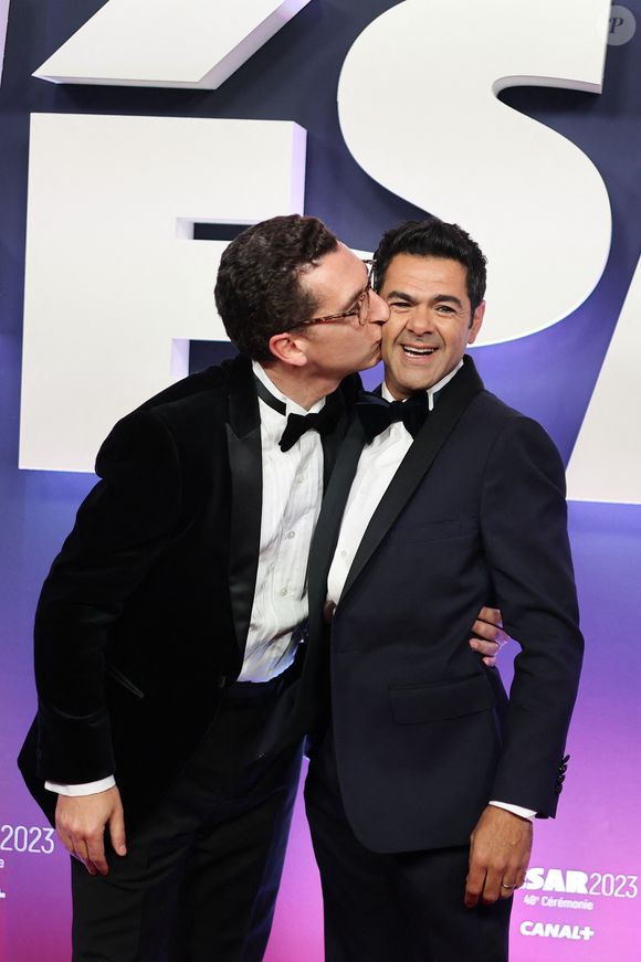Maxime Saada et Jamel Debbouze au photocall de la 48ème cérémonie des César à l'Olympia à Paris, le 24 février 2023

Photo :  Dominique Jacovides / Olivier Borde / Bestimage