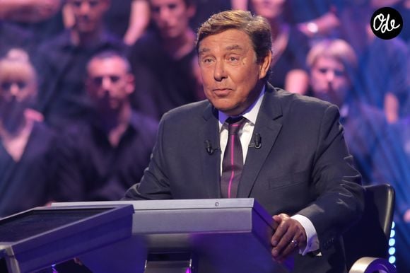 Jean-Pierre Foucault - Enregistrement à l'occasion des 15 ans de l'émission "Qui veut gagner des millions ?" sur TF1 au studio Carrère A de La Plaine Saint-Denis le 31 aout 2015. 
© Christophe Clovis / Bestimage