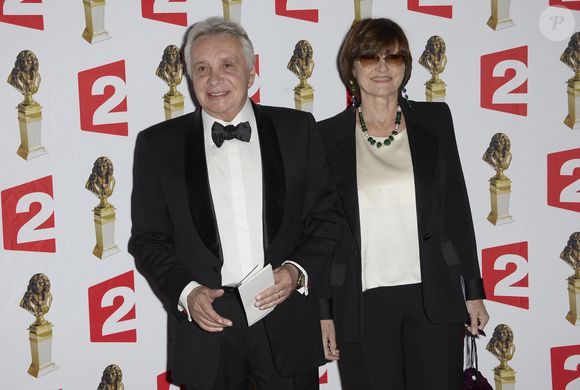 Michel Sardou et sa femme Anne-Marie Périer - La 26e nuit des Molières aux Folies Bergère à Paris.  © Bestimage