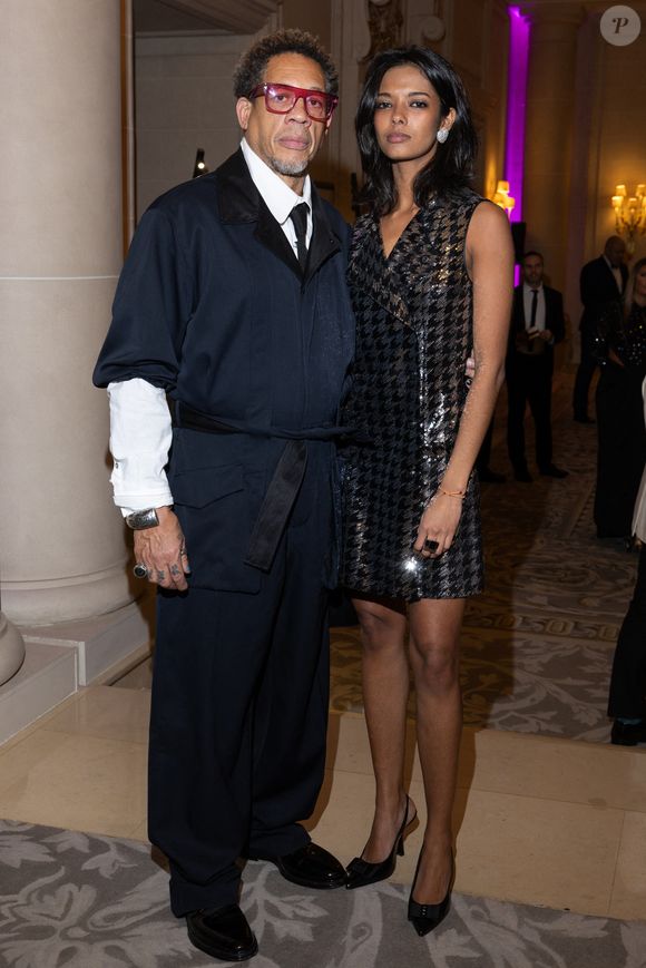 Exclusif - JoeyStarr et sa compagne Pauline Latchoumanin - Global Gift Gala Paris à l'hôtel Four Seasons George V à Paris le 8 novembre 2025. © Cyril Moreau/Bestimage