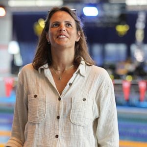 Laure Manaudou assiste aux championnats de France Élites en grand bassin de natation à Rennes, France, le 15 juin 2023. Mickael Chavet/Zuma Press/Bestimage