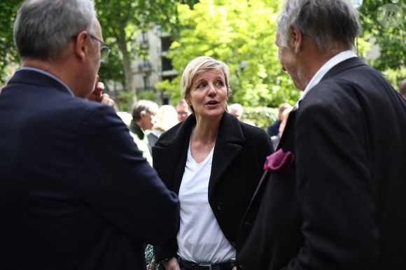 Celine Geraud lors de la cérémonie d'enterrement de Daniel Bilalian à l'église Saint-Pierre de Neuilly-sur-Seine, près de Paris, France, le 22 mai 2025. Photo par Raphael Lafargue/ABACAPRESS.COM