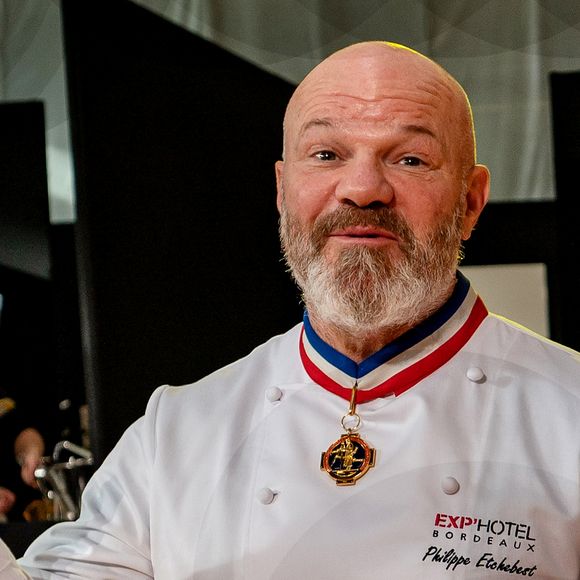 Exclusif - Philippe Etchebest préside le salon français de la restauration "Expotel" à Bordeaux. Il dirige aussi la journée des chefs et sa composition regroupant 22 Etoiles sur l'évènement, le 25 Novembre 2019. © Patrick Bernard/ Bestimage