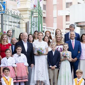 Le prince Albert II de Monaco, La princesse Charlène de Monaco avec leurs enfants le prince Jacques de Monaco, marquis des Baux et la princesse Gabriella de Monaco, comtesse de Carladès et Mélanie-Antoinette de Massy au 'Pique-nique des Monégasques’, Monaco.6 septembre 2025 © Olivier Huitel/Pool Monaco/Bestimage
