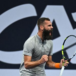 Benoit Paire (FRA) doit abandonner en raison d'une blessure au dos lors de son match au Challenger de Brest, Brest, France le 27 octobre 2022. Photo par Corinne Dubreuil/ABACAPRESS.COM