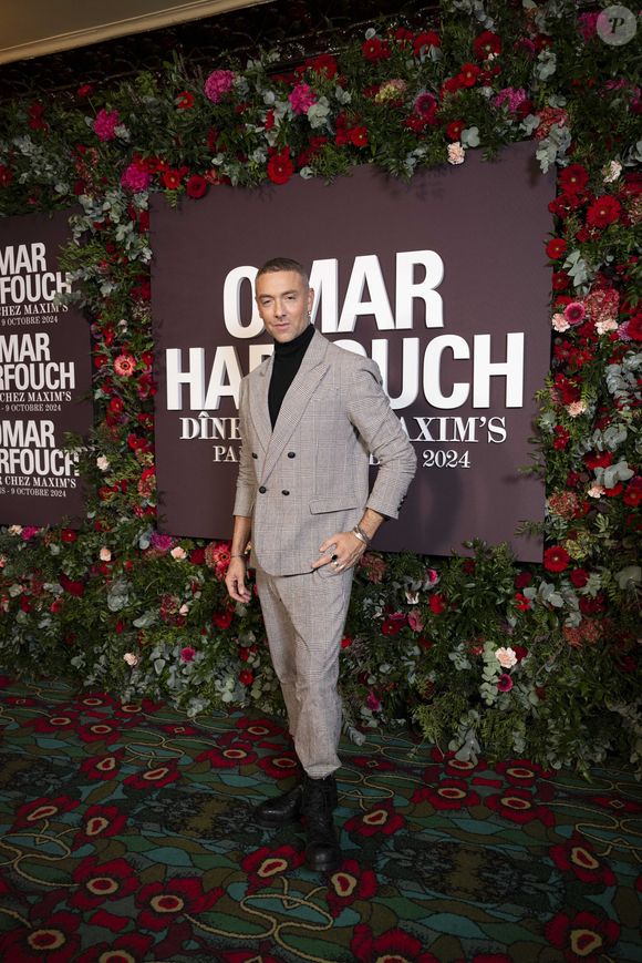 Maxime Dereymez au photocall de la soirée Omar Harfouch "Dîner chez Maxim's" à Paris le 9 octobre 2024.
© Perusseau / Tribeca / Bestimage