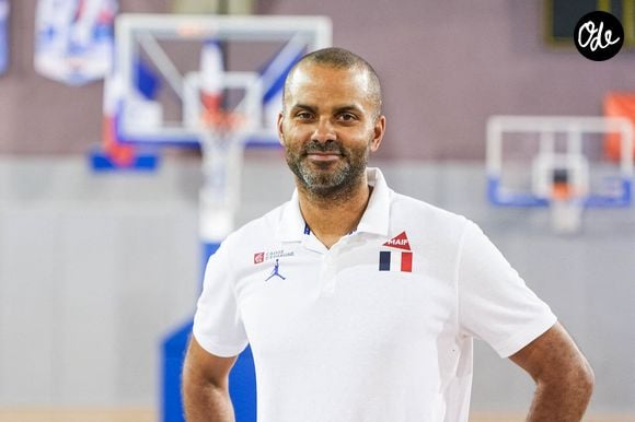 Tony PARKER, sélectionneur de l'équipe de France des moins de 17 ans, lors de la conférence de presse à l'INSEP le 23 juin 2026 à Vincennes, en France. Photo : Emilian Baldow/Icon Sport/ABACAPRESS.COM