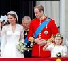 Aujourd'hui marque le quinzième anniversaire de mariage de Kate Middleton et du prince William.

Camilla Parker Bowles, duchesse de Cornouailles, le prince Charles, prince de Galles - La famille royale britannique au balcon lors du mariage du prince William et Catherine Kate Middleton.
Royalportraits Europe/Bernard Rubsamen / Bestimage
