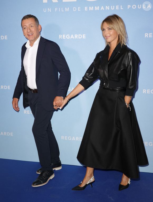 Dany Boon et sa nouvelle compagne Clara Vello - Avant-première du film "Regarde" au Cinéma Pathé Wepler à Paris le 8 septembre 2025. © Coadic Guirec/Bestimage