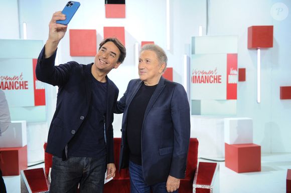 Exclusif - Julian Bugier et Michel Drucker - Enregistrement de l'émission Vivement dimanche au studio rive gauche presentée par M. Drucker avec une diffusion sur France 3 le 23 novembre. © Guillaume Gaffiot/Bestimage